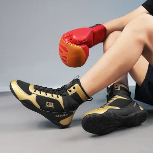 Scarpe da wrestling Scarpe da boxe maschili Combattimento Sanda Strength Scarpe alte Stivali da combattimento leggeri Scarpe da ginnastica per sollevamento pesi 1