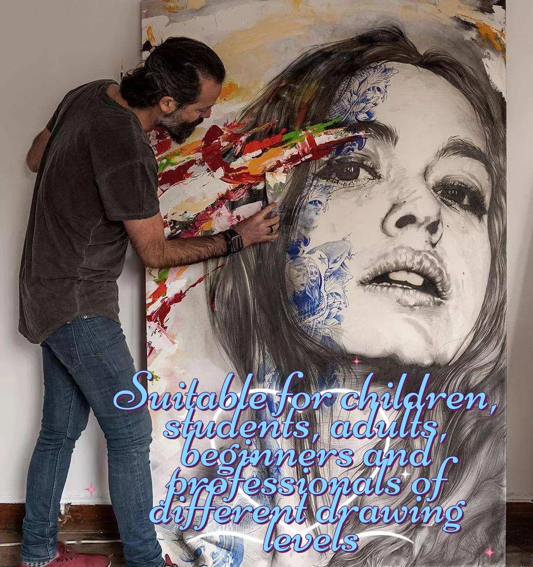 Commercio all'ingrosso in fabbrica, tela bianca professionale, per dipingere. Tela per pittura a olio acrilica a strati, cotone 280G. Sup artistico pre-rivestito 4