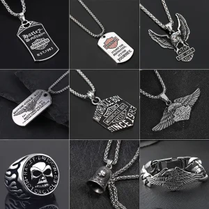 Moto Logo Collane Aquila Teschio Decor Catena Del Pendente Per Harley Davidson Electra Glide Ultra Classic 1250 S PA 1250S PA1250 1