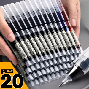 Penne gel a inchiostro liquido premium nero/blu/rosso Penne a sfera per scrittura liscia a punta fine da 0,5 mm per forniture di cancelleria per ufficio e scuola 1