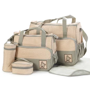 5 pz/set borsa per pannolini per bambini mummia maternità borsa per accessori per neonati borsa per bambini di grande capacità per mamma organizzatore per passeggino da viaggio 1
