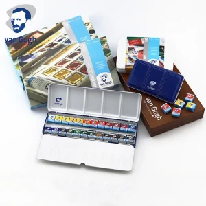 Royal Talens Van Gogh Acquerello solido 12/15/18/24/36 colori Set di colori per acquerello professionale Pennello per acquerello Acuarela Scuola 1