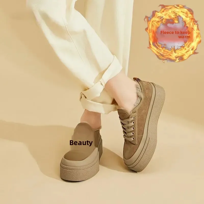 Scarpe da ginnastica in tela nera da donna Primavera Vendita calda della stagione Versatile casual High Top Traspirante Fondo spesso Innalzamento Leisur 2