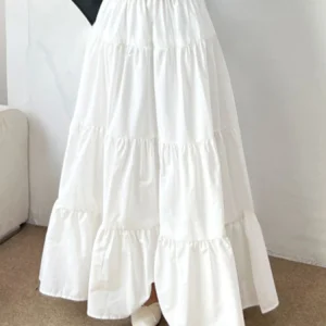 Autunno elegante vita alta Faldas Saia Jupes ZANZEA moda donna Maxi gonne lunghe Casual allentato festa di festa abiti Robe Femme 1