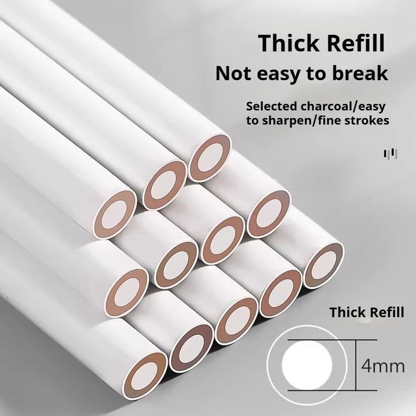 Set di matite a carboncino bianco 3/6/12 pezzi Matite per evidenziare schizzi per disegnare schizzi ombreggiatura miscelazione Forniture per artisti principianti 3