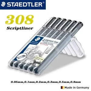 6 pz/set Tedesco STAEDTLER Disegno Ago Penna Penna Gel 308 SB6P Manuale Dipinto Arte Forniture Per Ufficio di Cancelleria Scuola Accessori 1