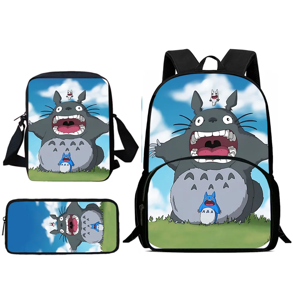 Zaini per bambini Cartone animato caldo carino per T-Totori Borsa a tracolla Astuccio per alunni Borsa da scuola di grande capacità per ragazzi e ragazze Miglior regalo 3