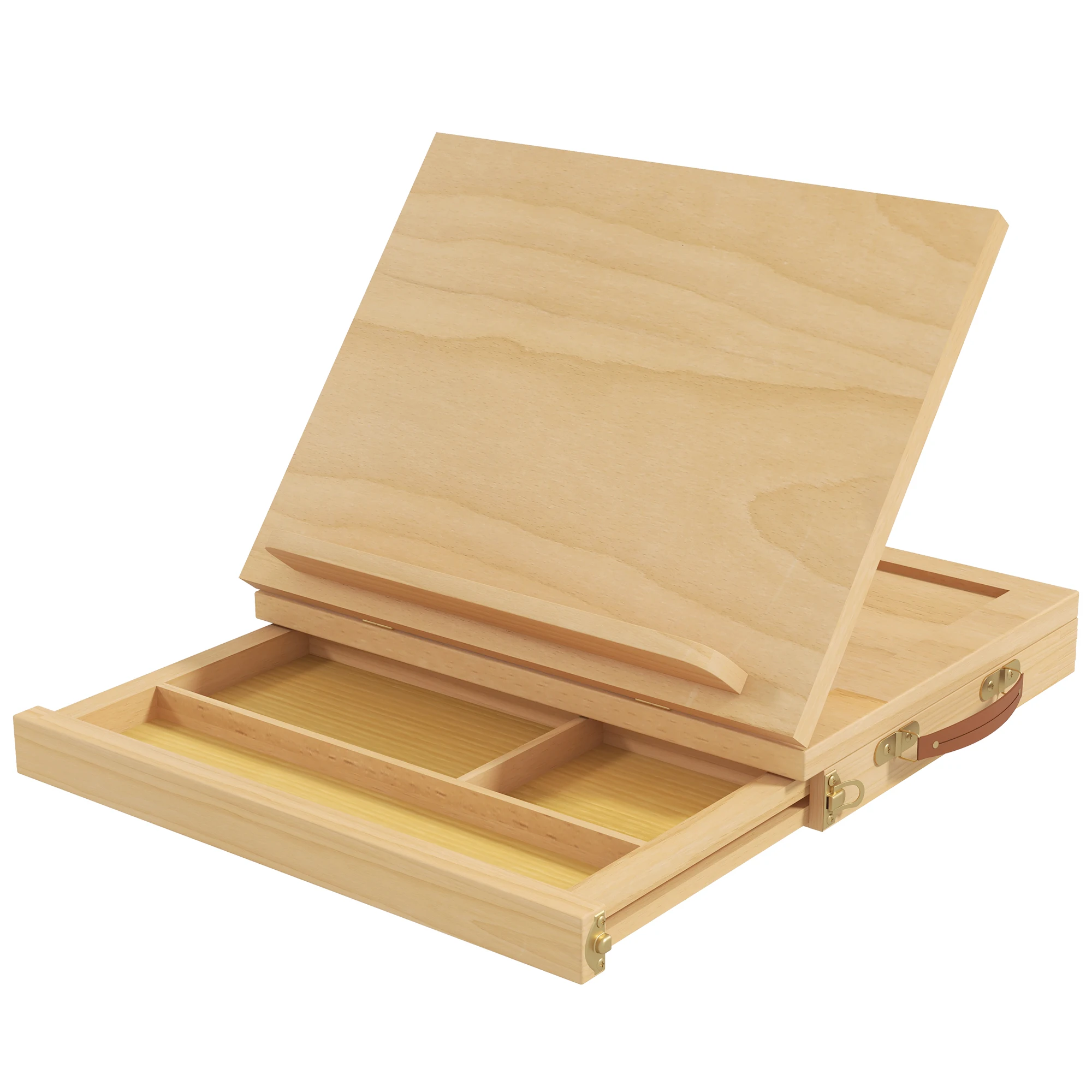 Cavalletto da tavolo pieghevole in legno Vinsetto con cassetto 33,5X26X26 cm Naturale 1