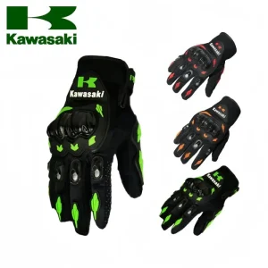 Nuovi guanti da moto Kawasaki protezione per sport all'aria aperta guanti da bicicletta fuoristrada guanti da corsa traspiranti con tutte le dita 1