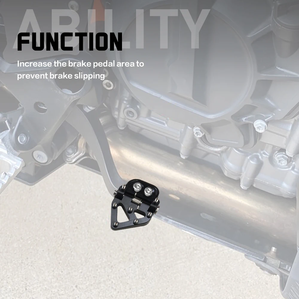 Piastra punta antiscivolo per pedale freno posteriore pieghevole per moto per 390 690 Adv 790 890 Adventure S/R 1290 Adv (2018-2025) 3