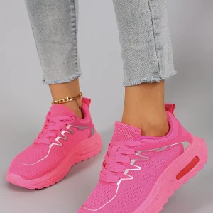 Nuovo prodotto primaverile e autunnale Scarpe sportive stringate da donna color caramello semplici, comode, traspiranti e resistenti all'usura 1