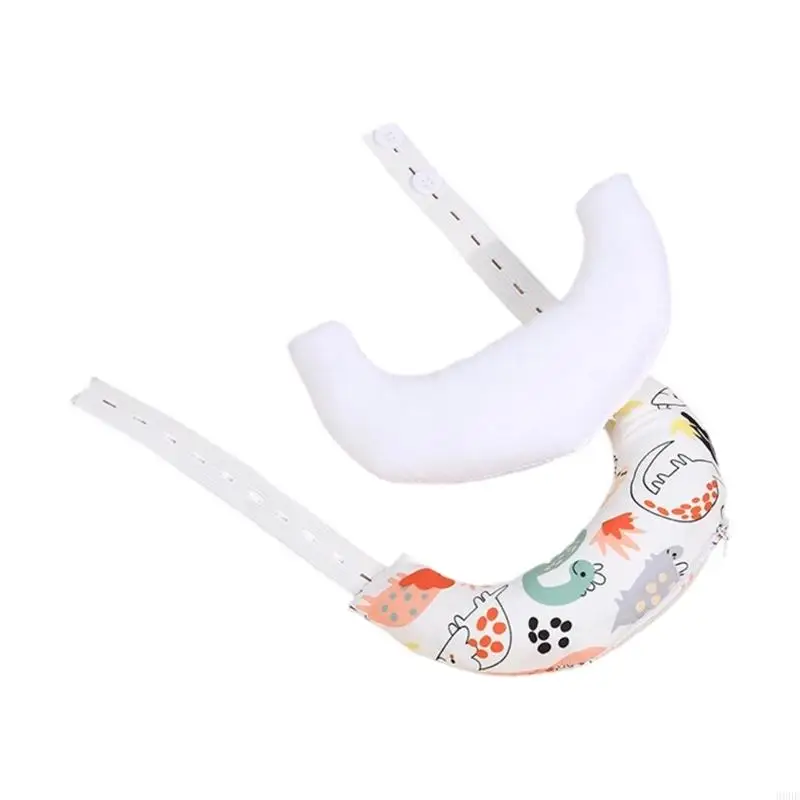 Cuscino cotone con copertura rimovibile Modello cartone animato Supporto per collo per baby cuscino 69He 3