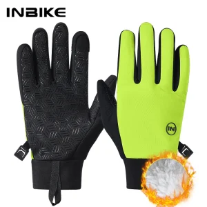INBIKE Guanti invernali touchscreen da uomo Guanti da ciclismo per bici da strada con isolamento termico antivento Uomo per la guida in bici elettrica per la stagione fredda 1