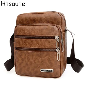 Borse a tracolla da uomo casual Borsa in pelle PU Borsa da viaggio da uomo Borsa a tracolla da uomo di grande capacità Pochette mochila 1