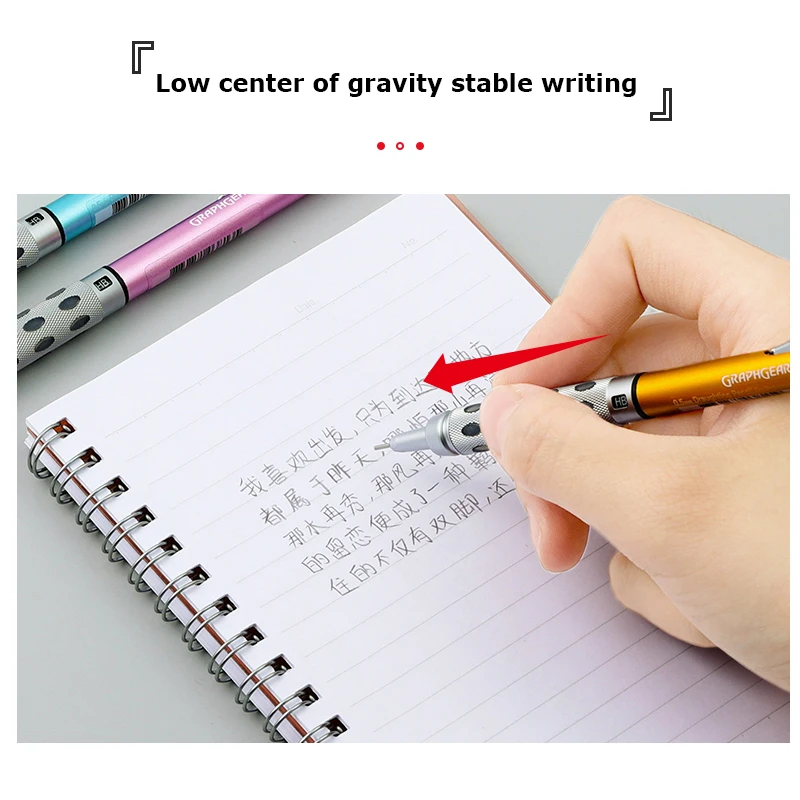 Pentel GRAPHGEAR 1000 Matita meccanica, Schizzo professionale in metallo Disegno Design architettonico Penna utile Scuola, Ufficiale Arte 3