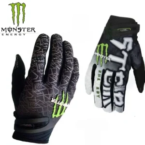 Guanti da equitazione Monster Energy Guanti da corsa per biciclette da moto fuoristrada Guanti a dita intere resistenti all'usura per uomo e donna 1