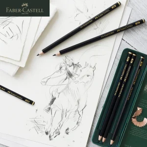 Faber-Castell Matita per schizzi opaca per ombreggiatura Schizzo Piombo nero Design Scrittura Disegno Matite di grafite Forniture Arte Grafite 1