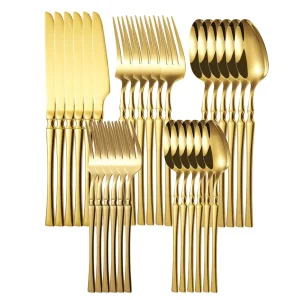 20/30/40 pz Set di stoviglie in acciaio inox coltello forchetta cucchiaio posate Set di stoviglie posate da cucina cena posate Set da tavola 1