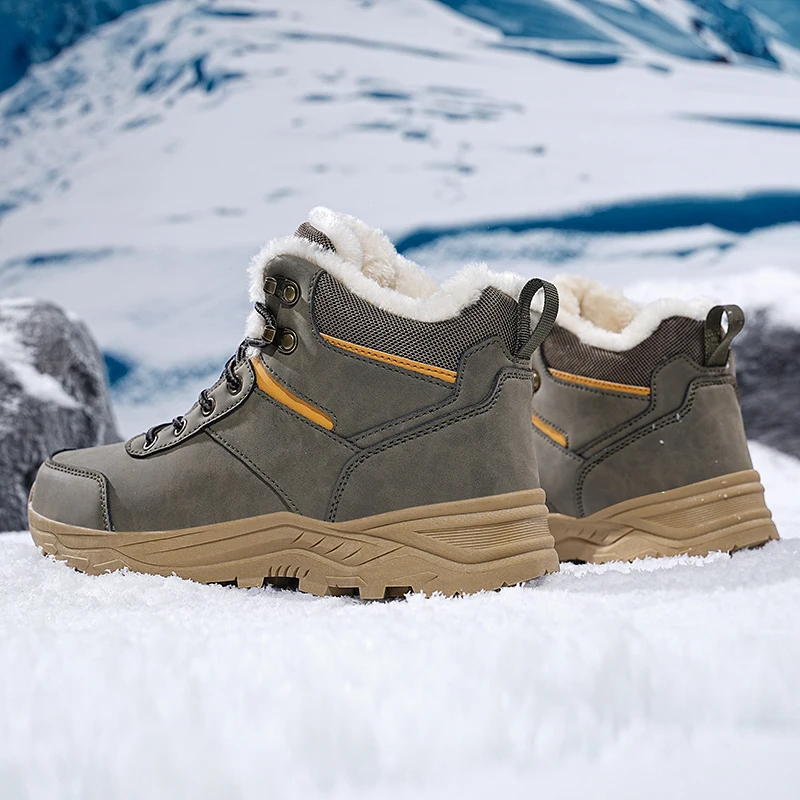 Scarpe sportive da uomo Nuovi stivali da neve Stivali invernali da uomo Tenere al caldo Stivali di peluche Stivali da trekking Scarpe casual da uomo Stivali da neve da montagna da uomo 5