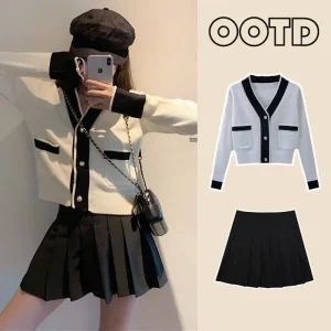 Minigonna A-Line di alta qualità per donna in colore nero grigio stile dimagrante autunno inverno nuova gonna da donna alla moda di arrivo 1