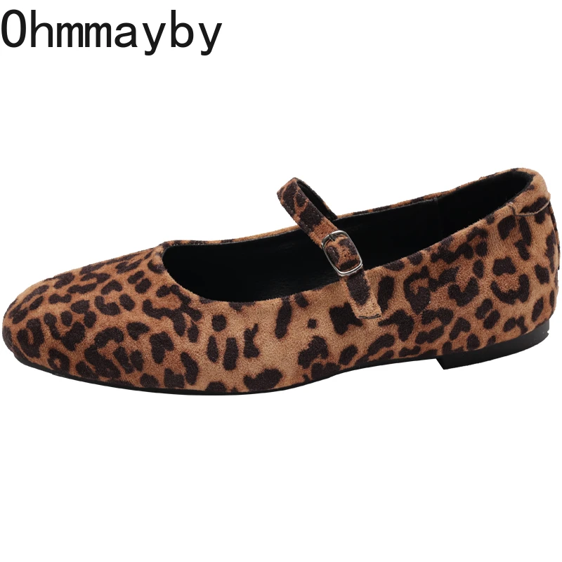 Mocassini da donna con stampa leopardata Scarpe basse alla moda 2025 Scarpe da donna eleganti con suola morbida Mary Jane primaverili 6
