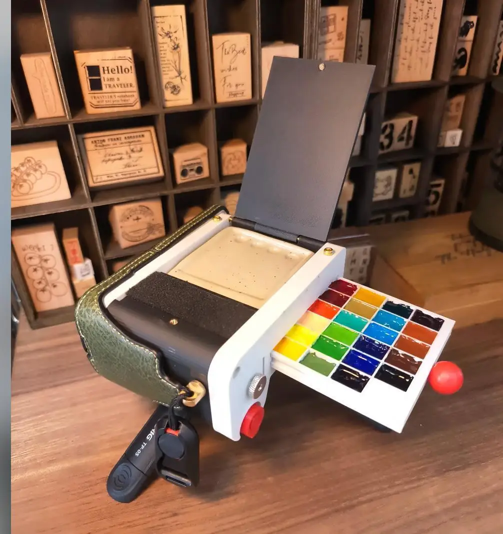 Pittura Fotocamera Scatola di vernice Tavolozza di cornici Schizzo esterno Cavalletto Design Regalo creativo 1