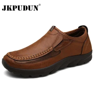 Scarpe Casual da uomo in pelle Zapatos mocassini da uomo di marca mocassini traspiranti Slip on scarpe da guida Plus Size 39-48 Drop Shipping 1