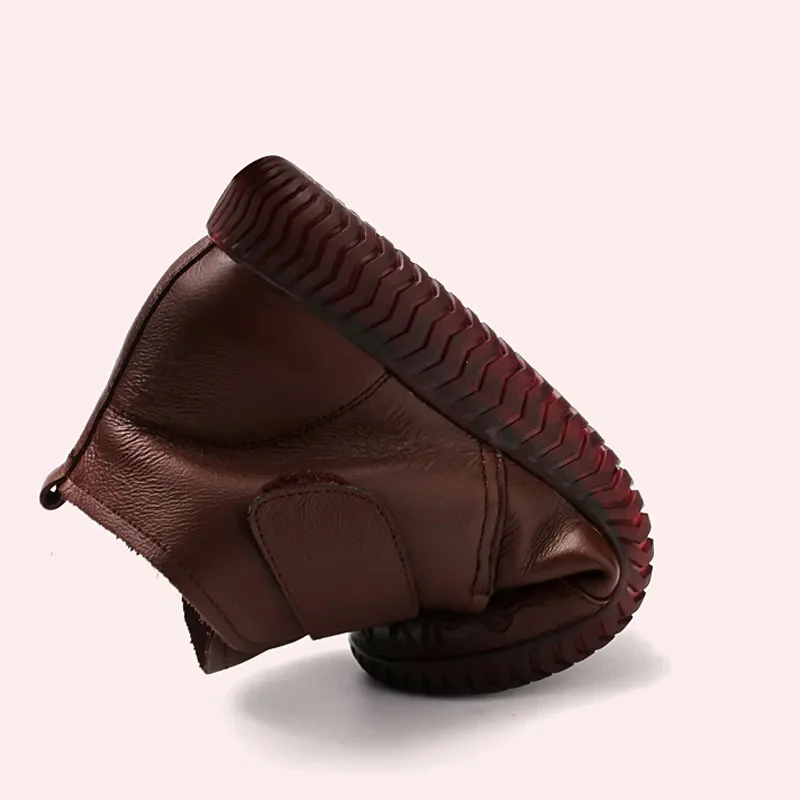 2024 delle nuove donne stivaletti in vera pelle fondo spesso scarpe di peluche donna inverno scarpe calde moda calzature fresche taglia 35-41 4