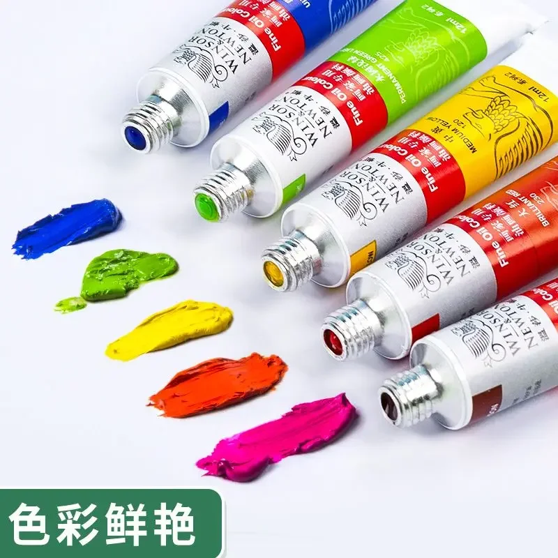 Autentico set di pittura a olio per artista Winsor Newton 12/18/24 colori pigmenti per pittura a olio 12ml tela per pittura a olio per corpo pesante resistente alla luce 4