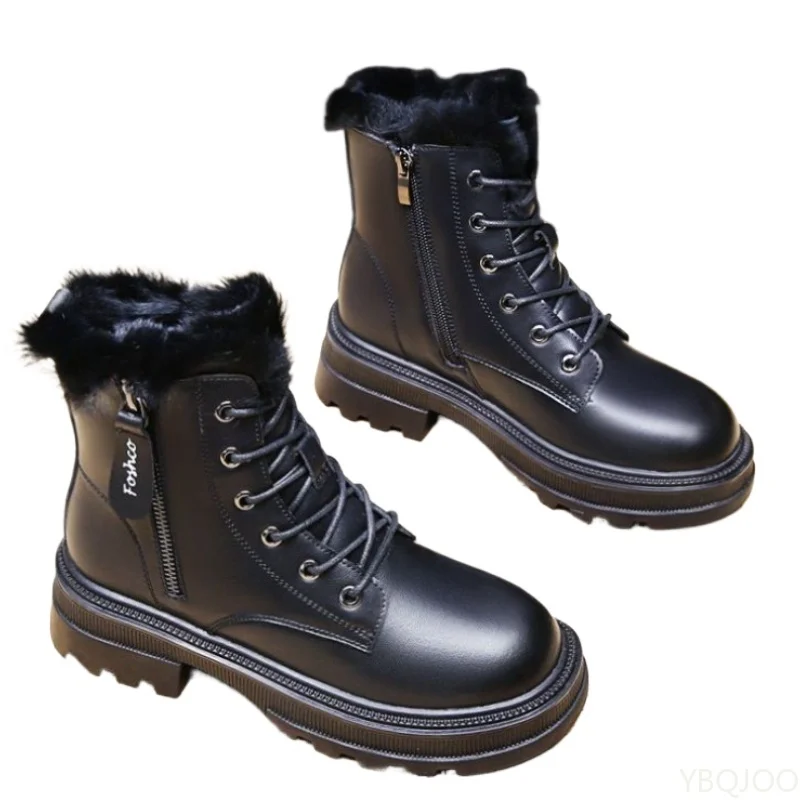 Autunno Inverno Moda Nuova suola spessa Altezza crescente Stivali da donna dimagranti con pile spesso e stivali moda donna caldi 6