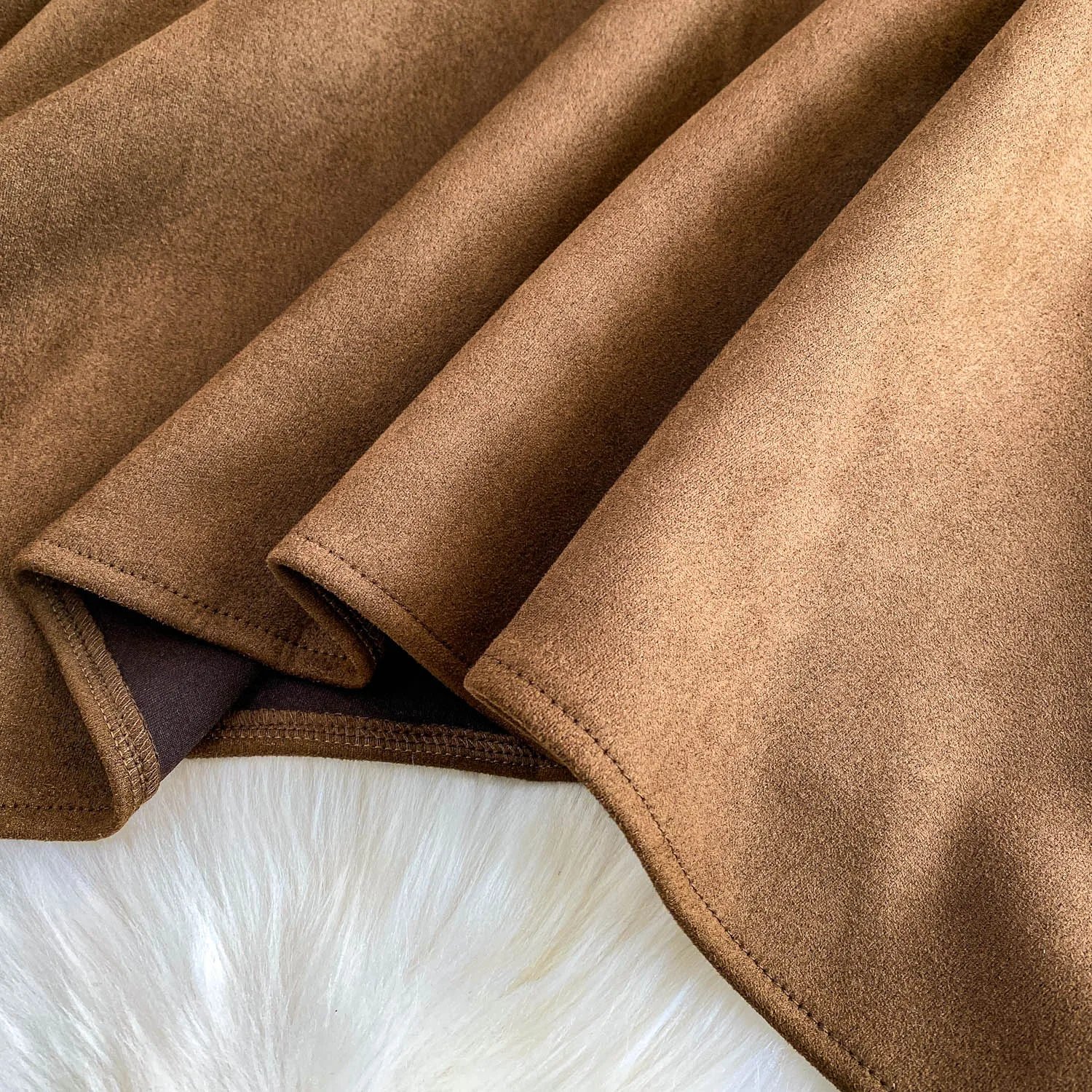 Gonna sexy da donna con volant asimmetrico chic Elastico a vita alta Moda coreana Gonna autunnale a trapezio 5