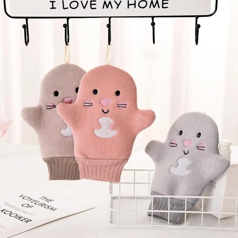Guanti da bagno creativi per bambini Bambini Cartoon Cactus Guanto da bagno Panno per il viso Guanti per il lavaggio del corpo 5