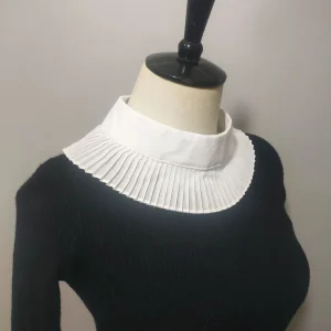 Bellissimi colletti in chiffon plissettato Semplici e pratici colletti staccabili bianchi Ornamenti per abbigliamento 1