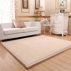 Tappeto rettangolare spesso in tinta unita per soggiorno CKildren Camera da letto Tappeto da gioco Finestra a bovindo Tappetino morbido Tappetini striscianti anticaduta per bambini 1