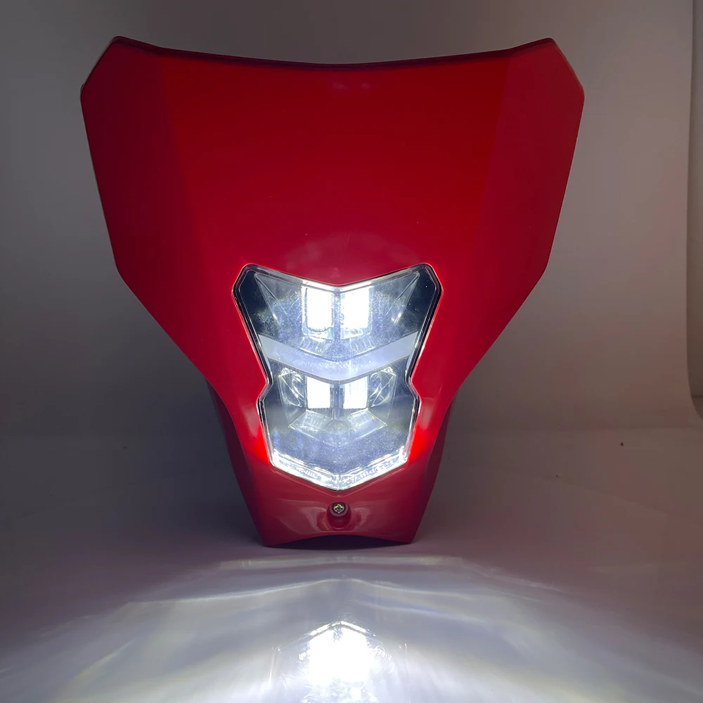 Per Honda CRF450 Faro del motociclo Piastra LED Parti Motocross Enduro Pit Dirt Bike Fari Accessori moto 6