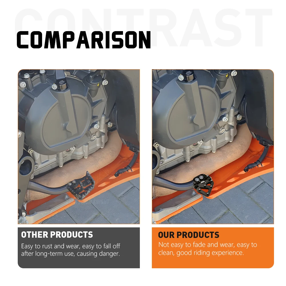 Piastra punta antiscivolo per pedale freno posteriore pieghevole per moto per 390 690 Adv 790 890 Adventure S/R 1290 Adv (2018-2025) 2