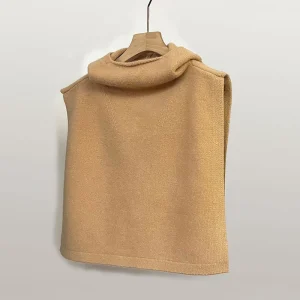 Sciarpa scaldacollo con cappuccio in lana marina Scialle con cappuccio a collo alto con snood lavorato a maglia da donna 1