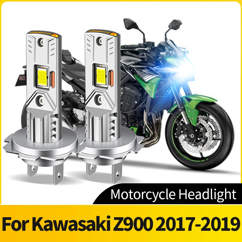 No Error Plug & Play DC12v LED Faro della luce del motociclo 60W H7 Super Bright 6000K Bianco CSP Lampadina a LED per Kawasaki Z900 2017-2019 1