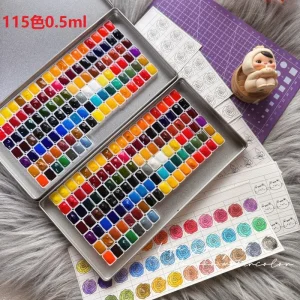WINSOR NEWTON Artista Pittura ad acquerello Confezione da 115 colori Акudenриум 0,5 ml 1 ml Colore completo Disegno professionale Fornitore d'arte per principianti 1