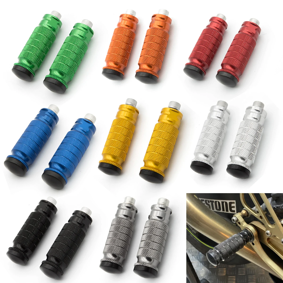 Per SUZUKI GSXR GSX-R 600 750 1000 SV650 SV1000 poggiapiedi per moto pedane pedane pedane pedane CNC accessori da corsa 1