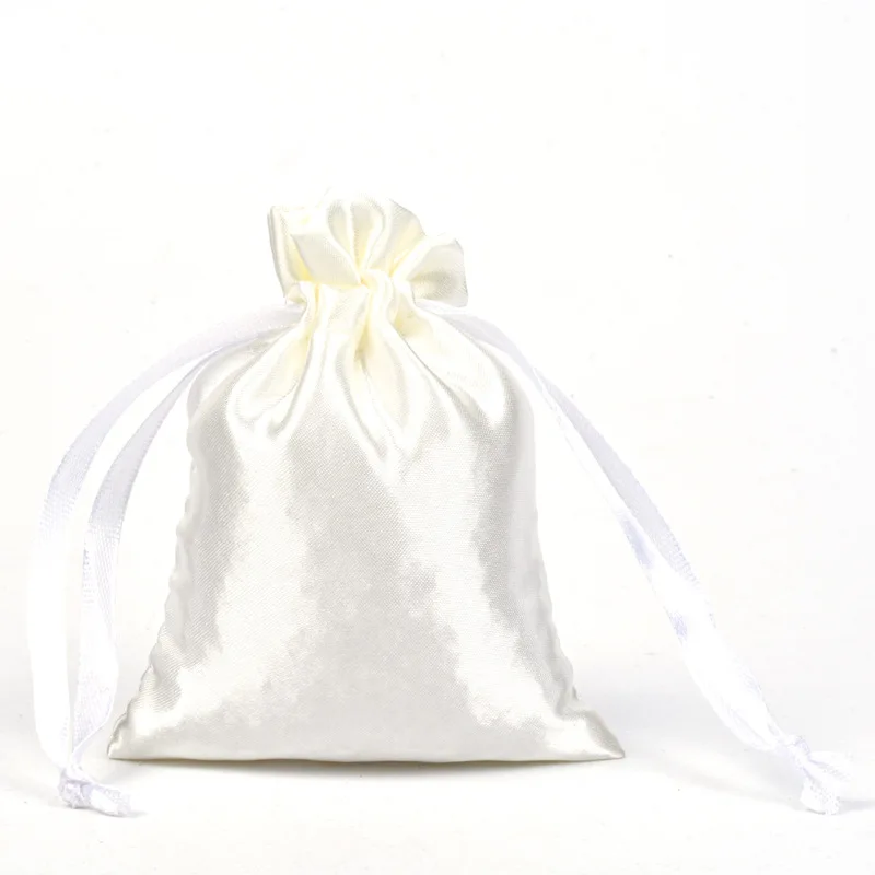 Sacchetti con coulisse in raso di seta con foto personalizzate 20-100 pezzi Sacchetti per gioielli per bomboniere per feste di nozze Sacchetti per imballaggio regalo Lotto sfuso 5