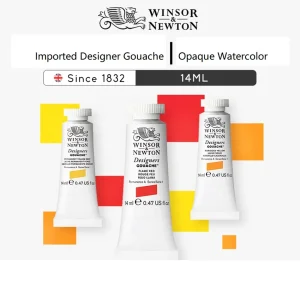 WINSOR & NEWTON designer gouache importato 14ml gioielli ad acquerello opaco illustrazione dipinta a mano forniture artistiche per studenti principianti 1