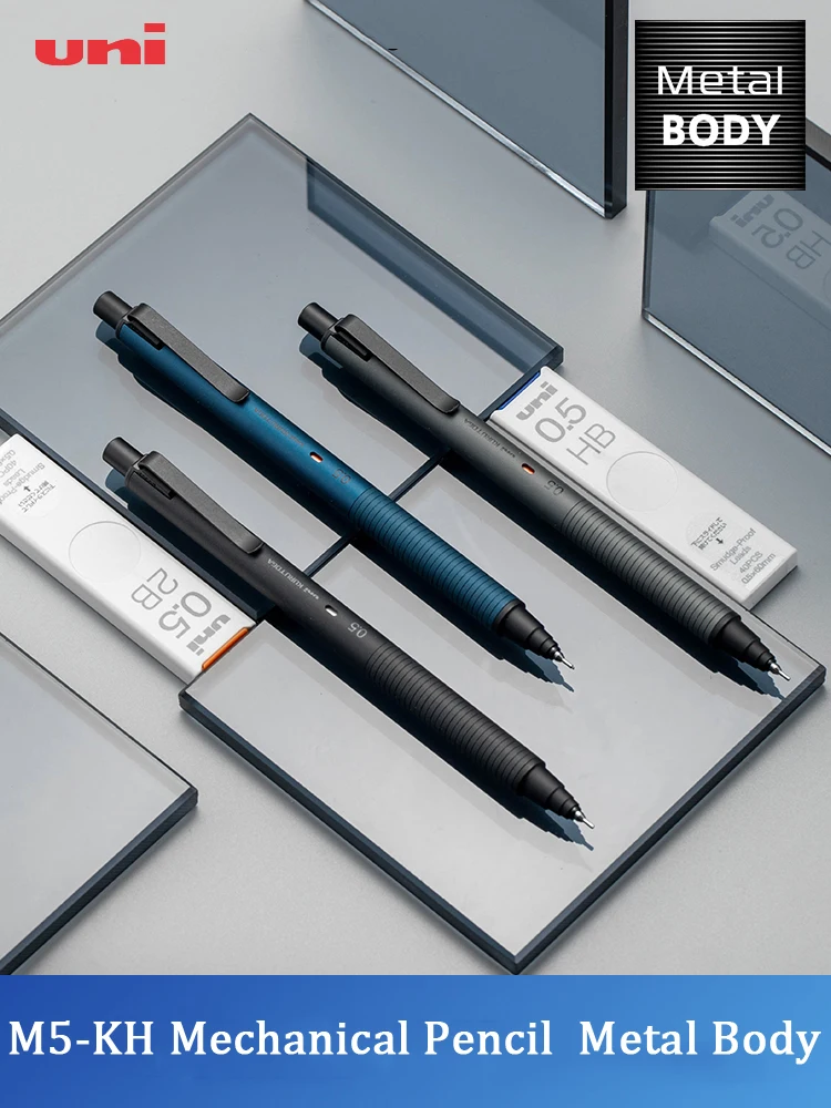 Uni KuruToga Matita meccanica in metallo M5-KH 0,5 mm Piombo più stabile Tecnologia nera Rotazione Lapices di fascia alta per l'ufficio scolastico 1