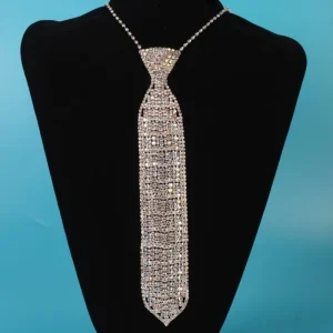 Cravatta giapponese JK senza nodo con strass cravatta per donna ragazza regolabile cravatta Club Party collana Costume da collo 1