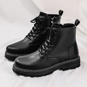 Stivali alti in denim da uomo, scarpe sportive casual, stivali da uomo alla moda e alla moda 1