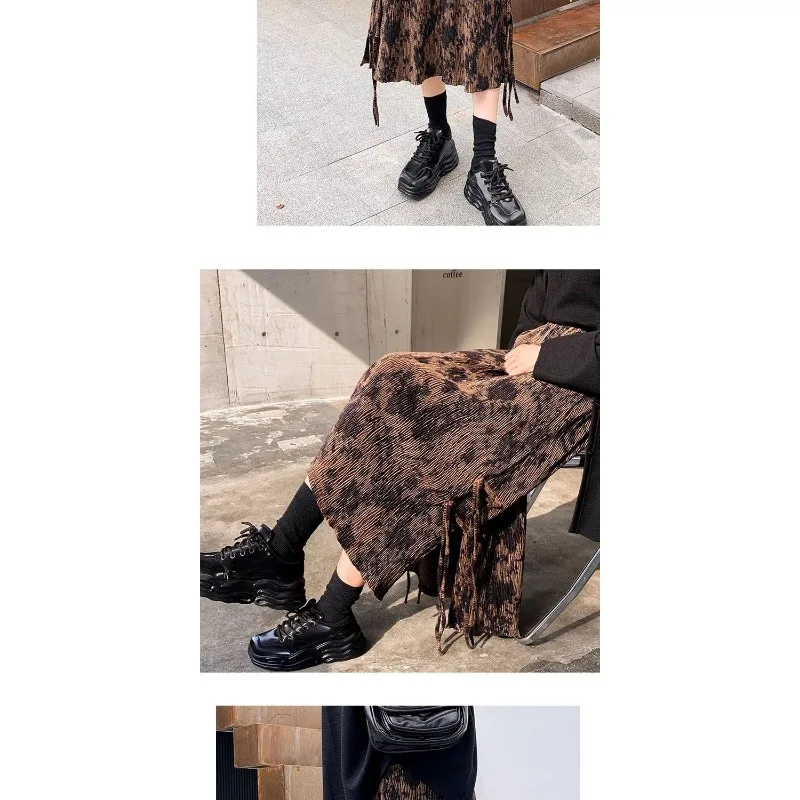 Gonna a fessura in velluto a coste retrò Gonna longuette versatile dimagrante invernale a vita alta da donna 3