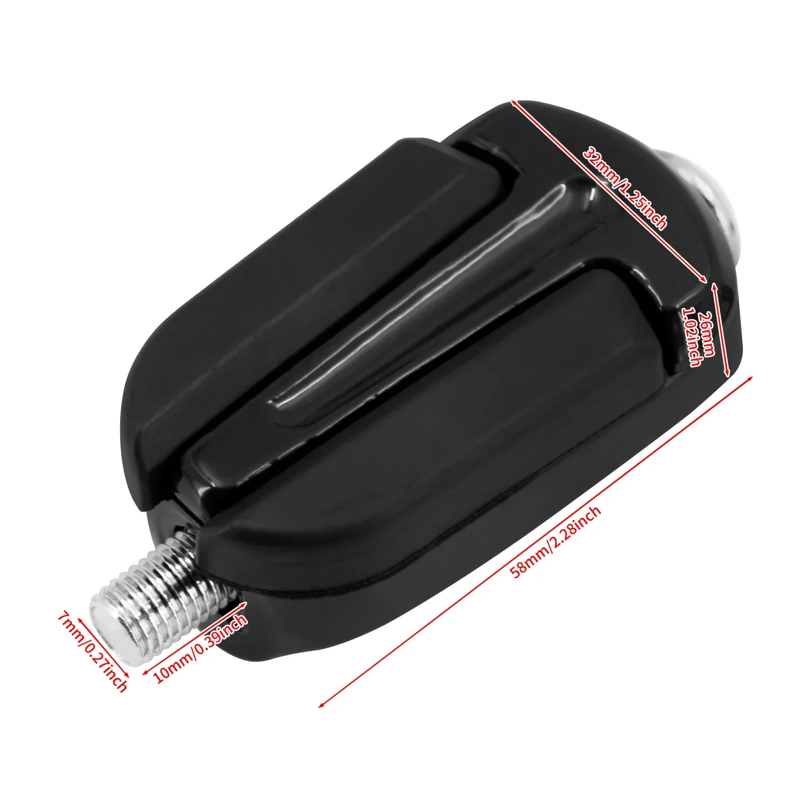 1 paio Moto Slipstream Cambio Pioli Bkack/Cromo Pedana Del Cambio Per Harley Sportster XL Touring FLH Softail Breakout Dyna 6