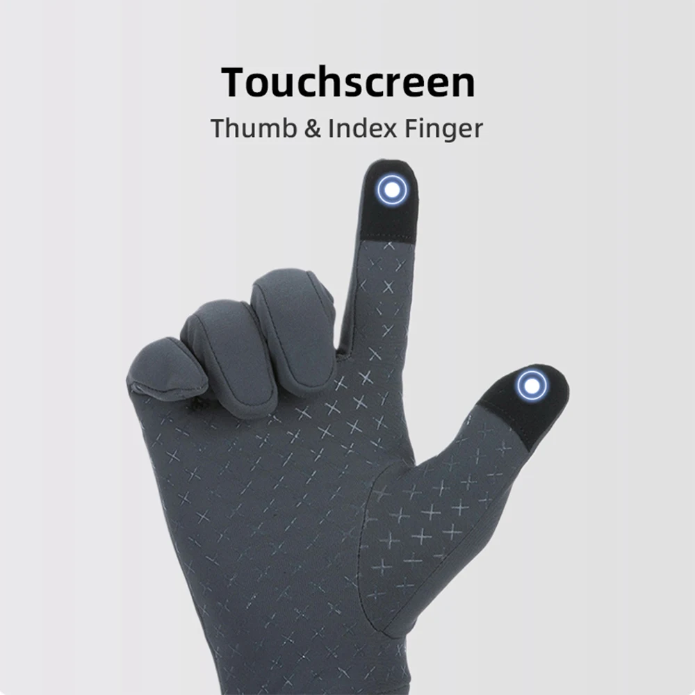 YKYWBIKE Guanti da ciclismo Guanti da bicicletta a dita intere Touch screen Antiscivolo Calore invernale Guanti sportivi da bici da strada ammortizzanti 6