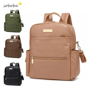 Soboba Nuovi Zaini per Pannolini Borsa per Fasciatoio per Pannolini Multifunzionale Impermeabile di Grande Capacità per Neonato Quick Out Going 1