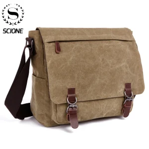 Borsa a tracolla in tela da uomo borsa a tracolla da viaggio casual da lavoro di marca vintage borse a tracolla per laptop per uomo Bolso Hombre retrò maschile 1